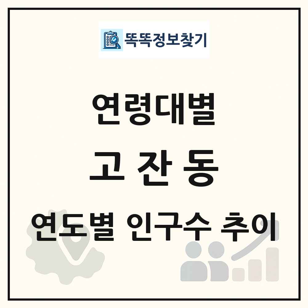 고잔동 생애주기별 인구수 링크 그림